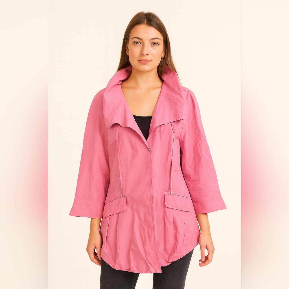 Lafayette 148 New York Designer Luxury Silk Blend Womens Jacket Size‎ 12